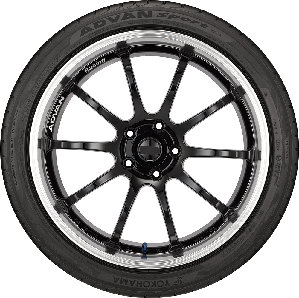 Advan Sport V105 Tire - Car Wheel Png Clipart (1000x999), Png Download