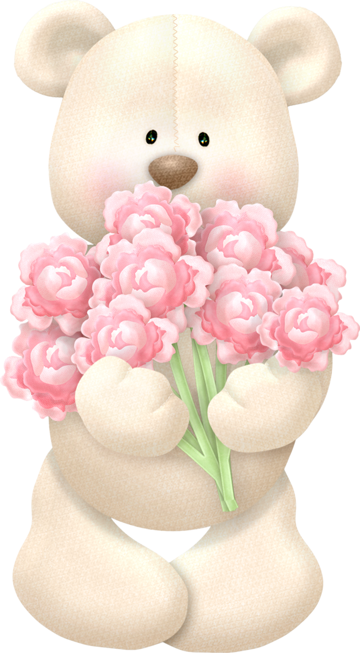 Фотки Love Bear, Cute Images, Cute Pictures, Scrapbook - Ursinho Com Flor Desenho Clipart (707x1280), Png Download