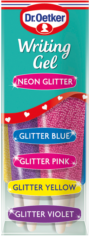 Oetker Neon Glitter Writing Gel Is A Mulipack Of Glittery - Dr Oetker Clipart (636x1371), Png Download