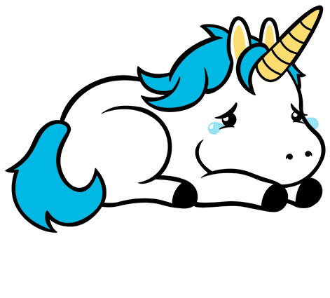 Sad Unicorn Clipart (500x704), Png Download