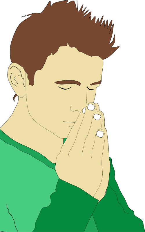 Praying Man Clipart (500x799), Png Download