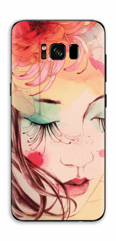 Blushing Girl Skin Galaxy S8 Plus - Cartoon Clipart (386x800), Png Download
