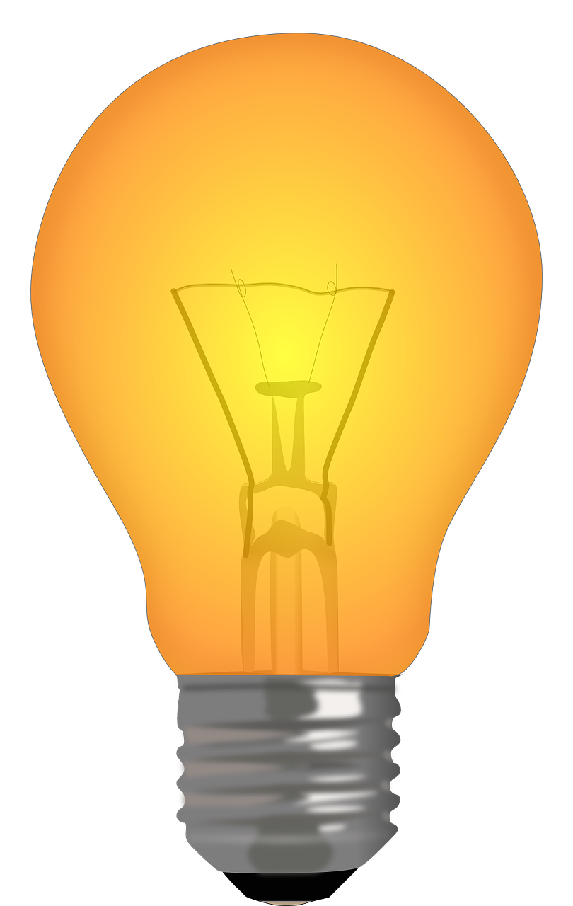 Light Bulb Filament Lamp Orange Png Image - Electric Bulb Clipart (810x1280), Png Download