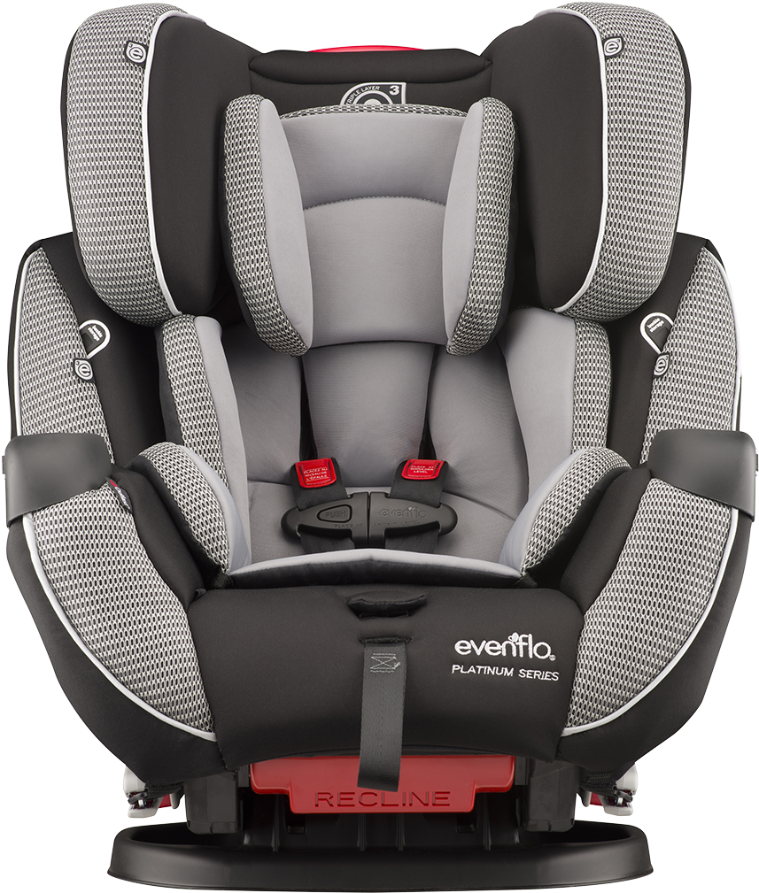 Evenflo Symphony Dlx Car Seat One Size , Png Download - Car Seat Clipart (857x1009), Png Download
