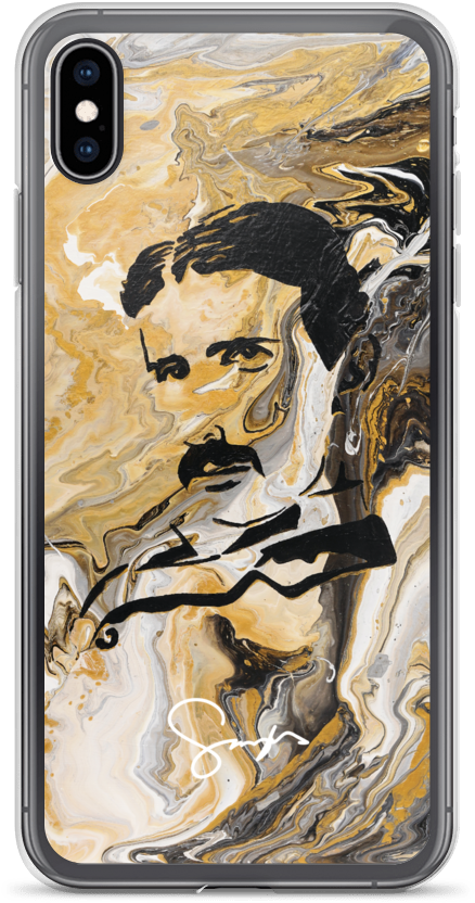 Marble Tesla Iphone Xs Max Case - Apple Iphone Xs Max Clipart (1000x1000), Png Download