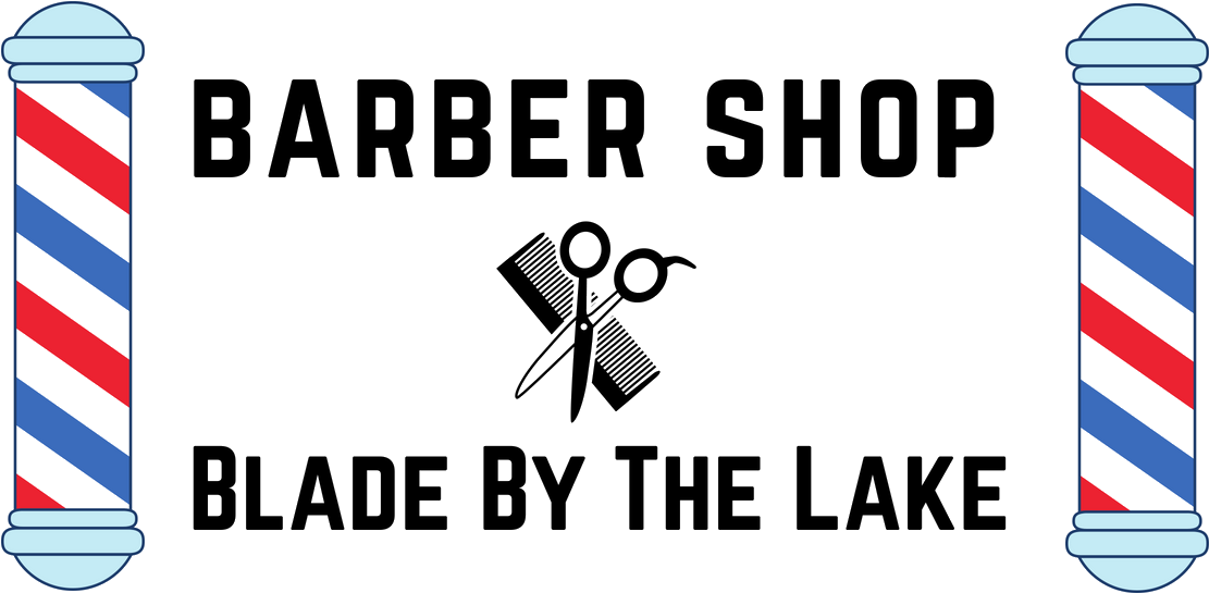 Blade By The Lake Barbershop - Graphic Design Clipart (1125x564), Png Download
