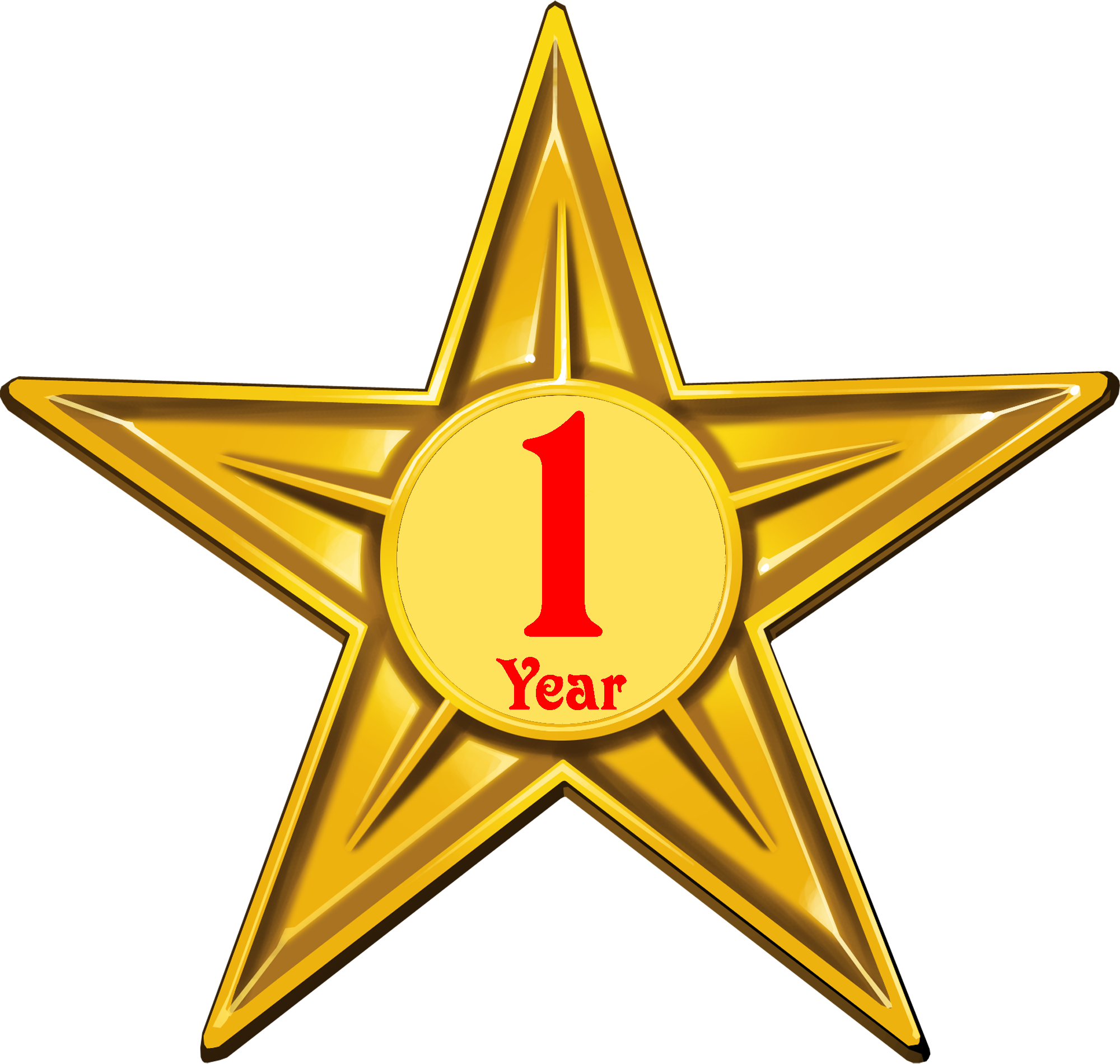 Barnstar Of One Year Diligence Clipart (2000x1900), Png Download