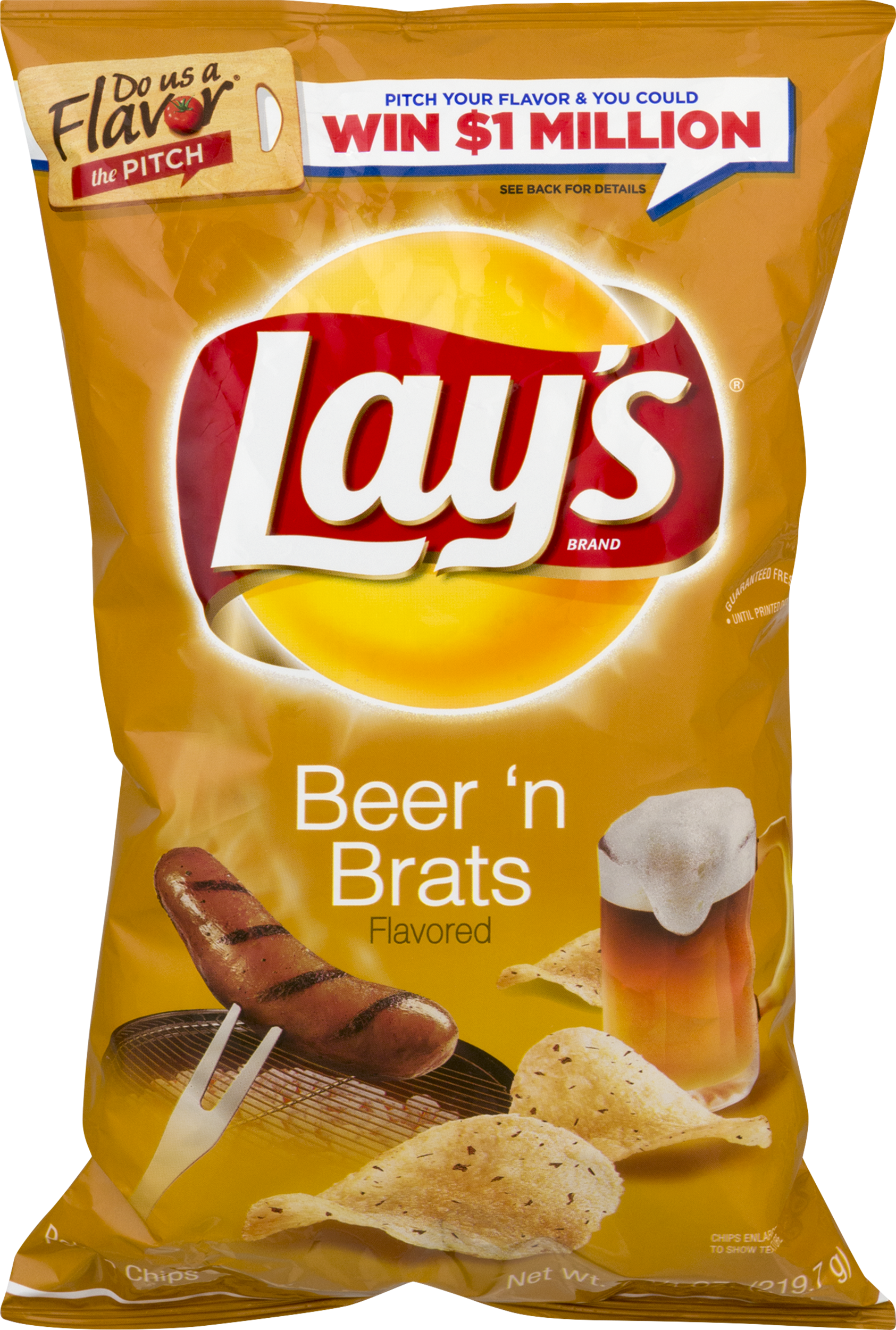 Lay's Beer 'n Brats Potato Chips, - Lays Chips Bbq Ribs Clipart (1685x2500), Png Download
