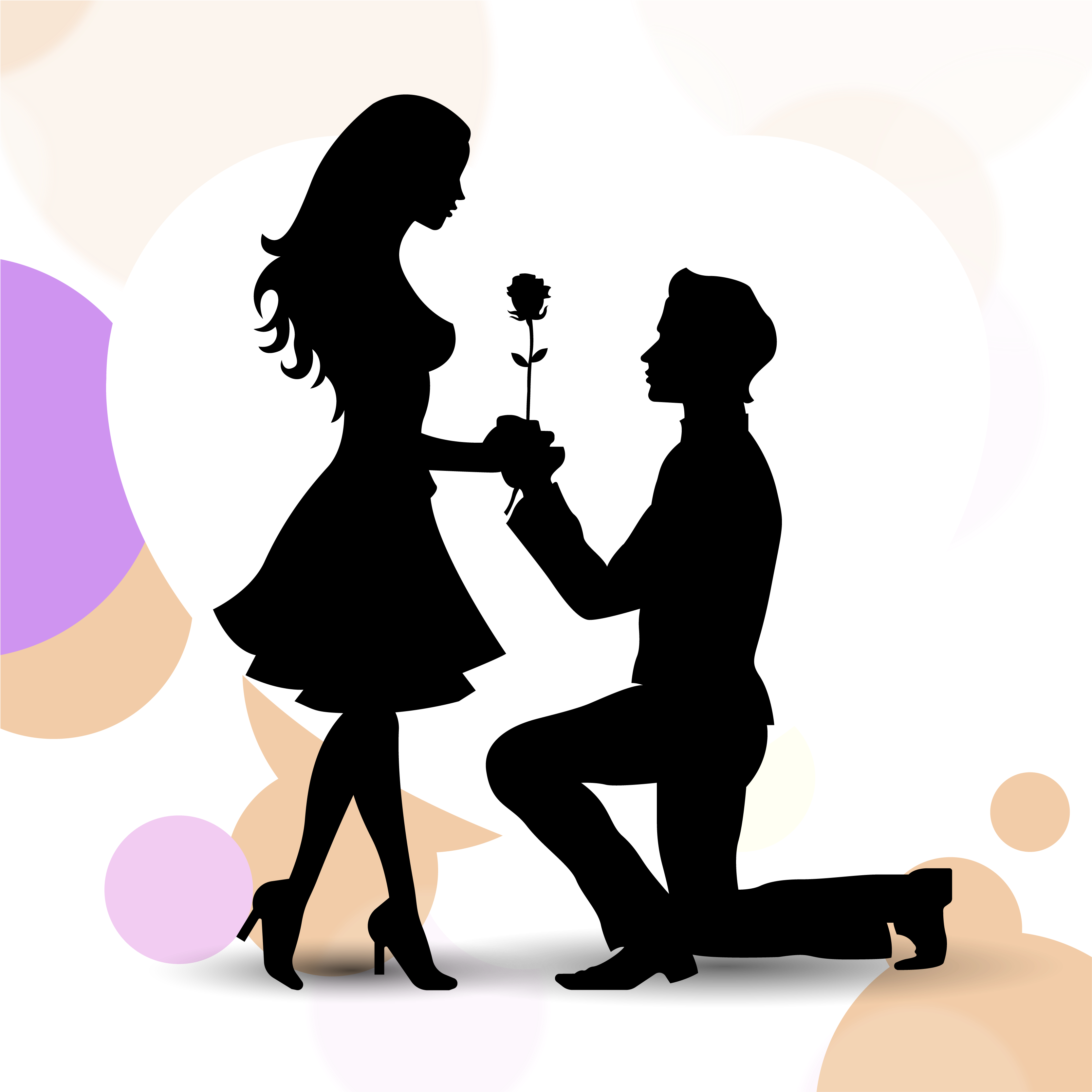 Wedding Cake Clipart Merriage - Love Propose Vector Png Transparent Png (5482x5131), Png Download