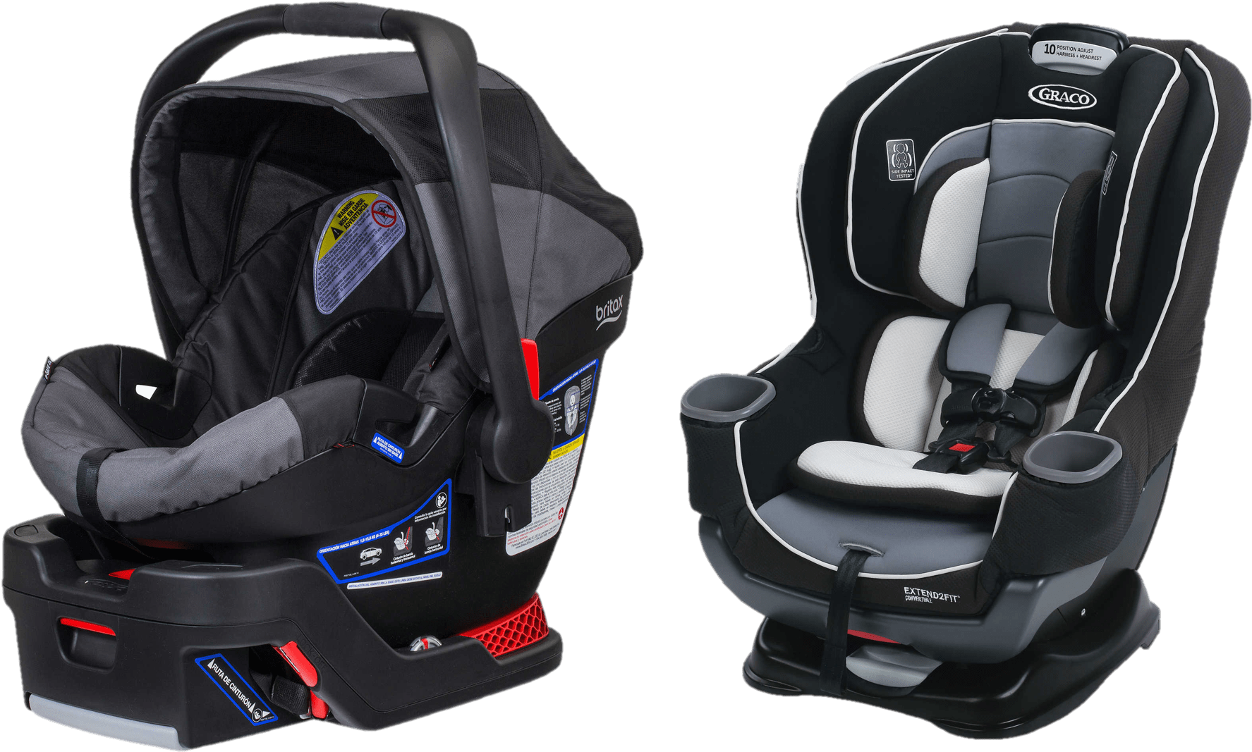 Car Seat - Britax B Safe 35 Blue Clipart (2046x1125), Png Download