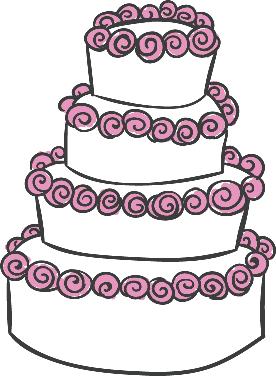 Elements Transprent Png Free Download Decorating Pasteles - Wedding Cake Clip Art Transparent (550x750), Png Download