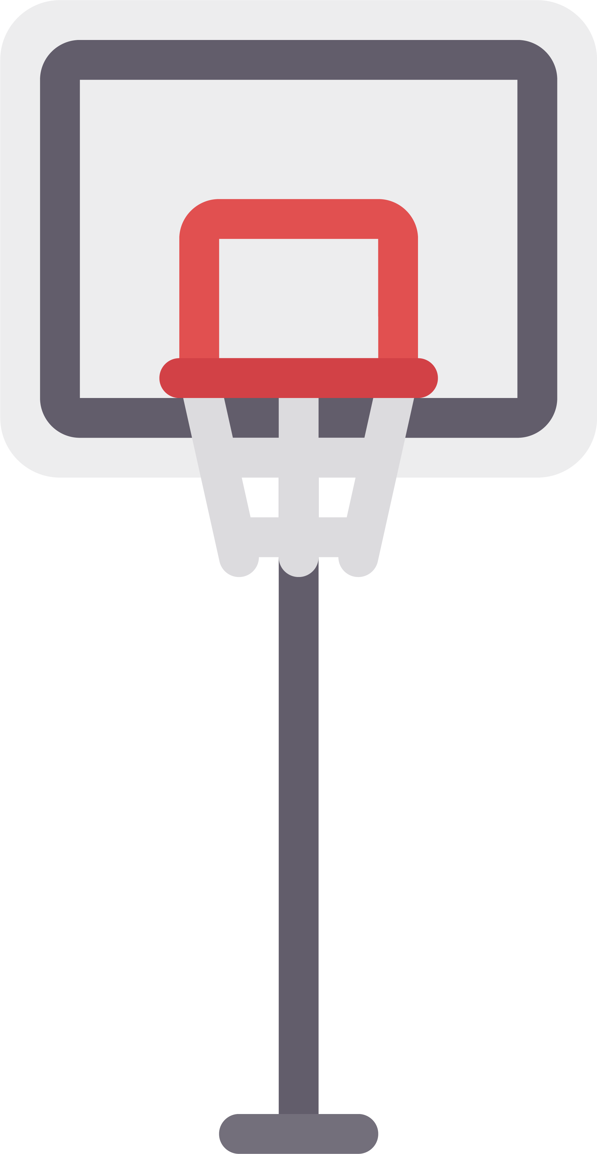 Rectangle Backboard Basketball Hoop Clipart - Cartoon Basketball Hoop Transparent - Png Download (2001x3868), Png Download