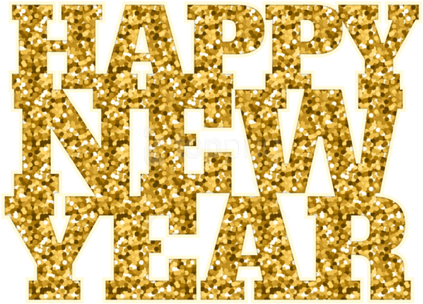 Free Png Happy New Year Gold Png - Happy New Year Name Png Clipart (850x614), Png Download