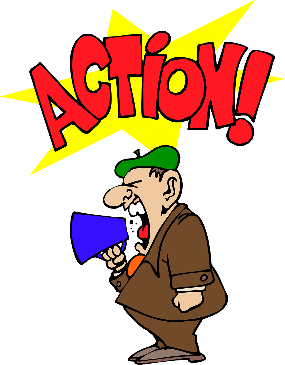 Man Person Shouting Action Png Image - Action Clipart Transparent Png (999x1280), Png Download