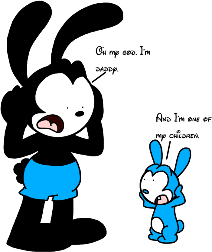 Picture Freeuse Download Swap Oswald And Bunny Kid - Cartoon Clipart (894x894), Png Download