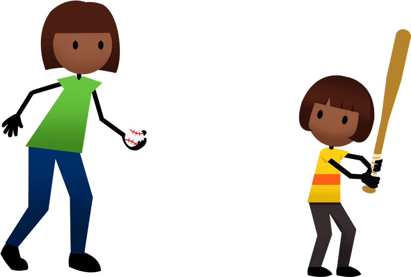 Baseball Batting - Cartoon Clipart (880x560), Png Download