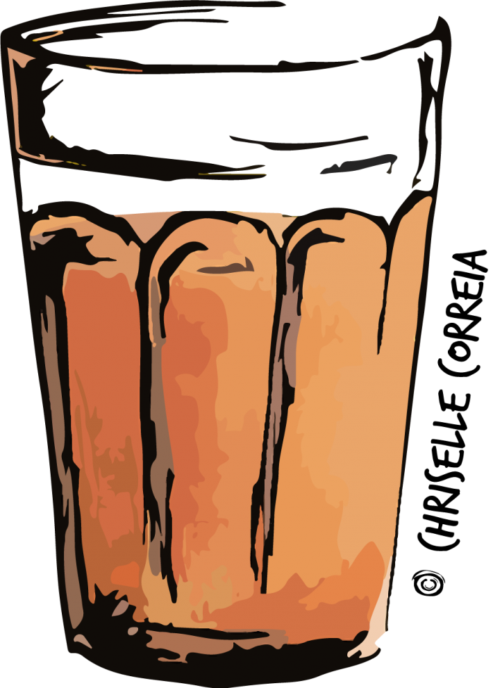 Cropped Once Upon A Chai Glass - Clinica Nuestra Señora De Los Remedios Clipart (710x991), Png Download