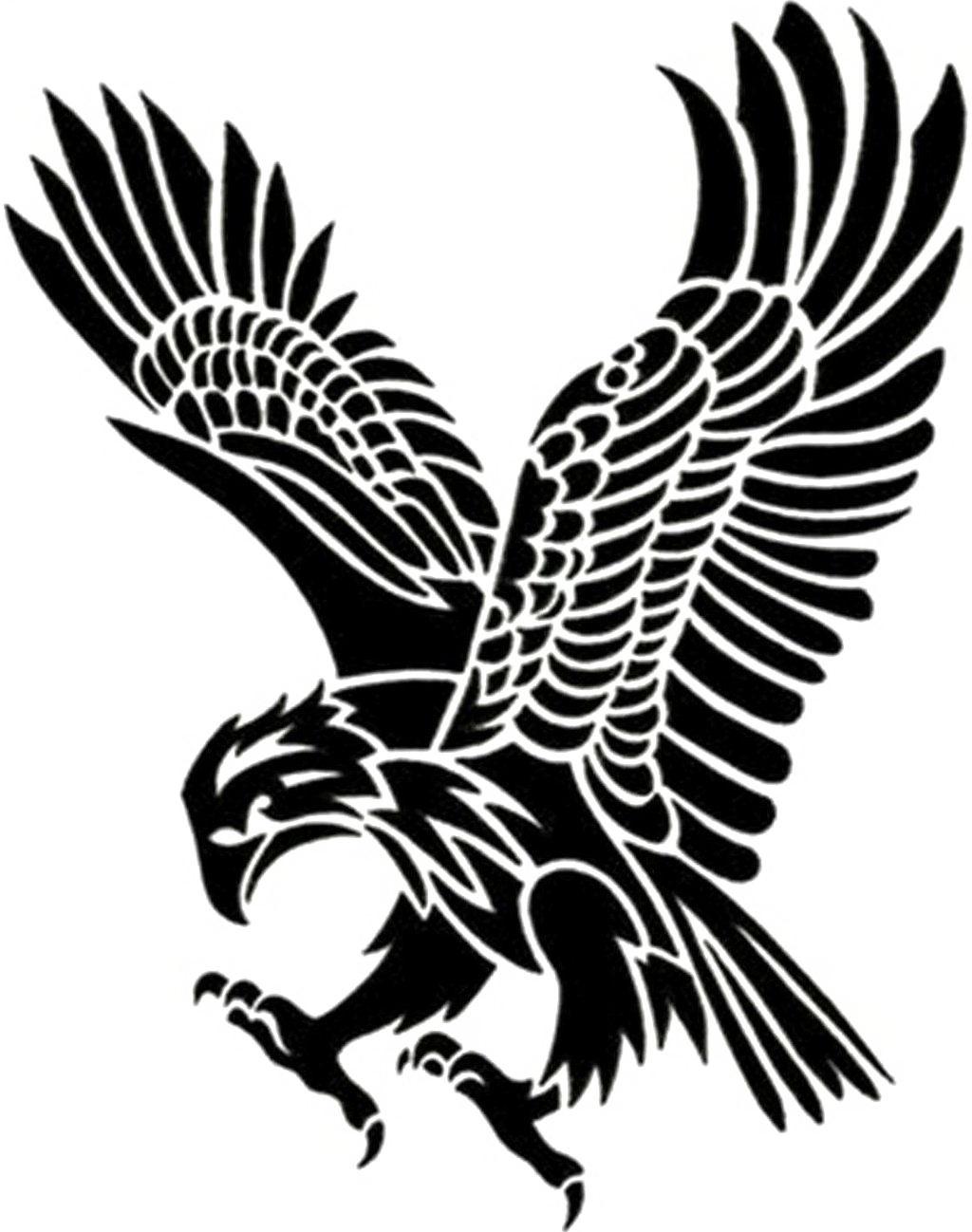 Eagle Tattoo Download Transparent Png Image - Tribal Eagle Clipart (1024x1298), Png Download
