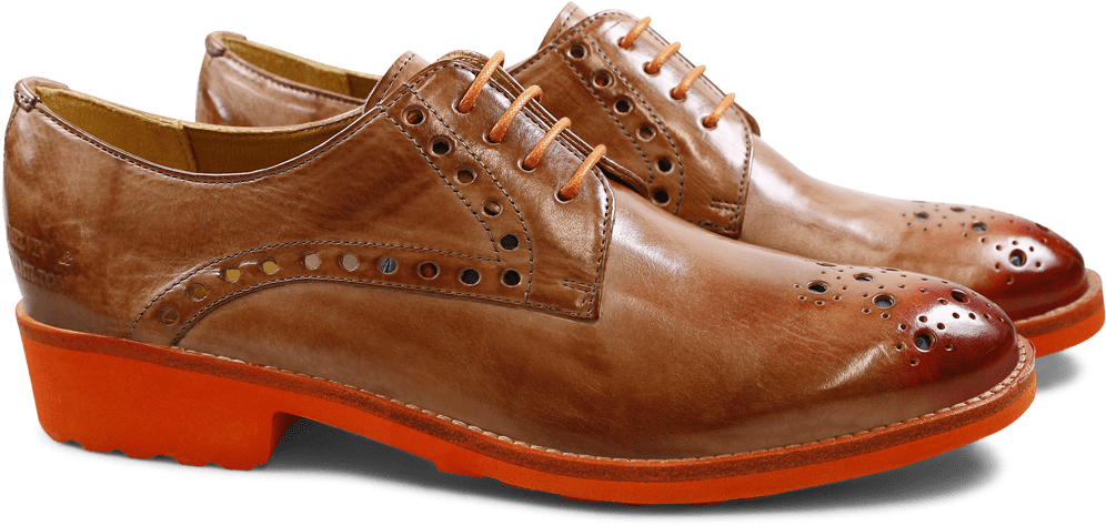Derby Shoes Amelie 7 Cappu Toe Orange Rook D Orange - Leather Clipart (1024x1024), Png Download