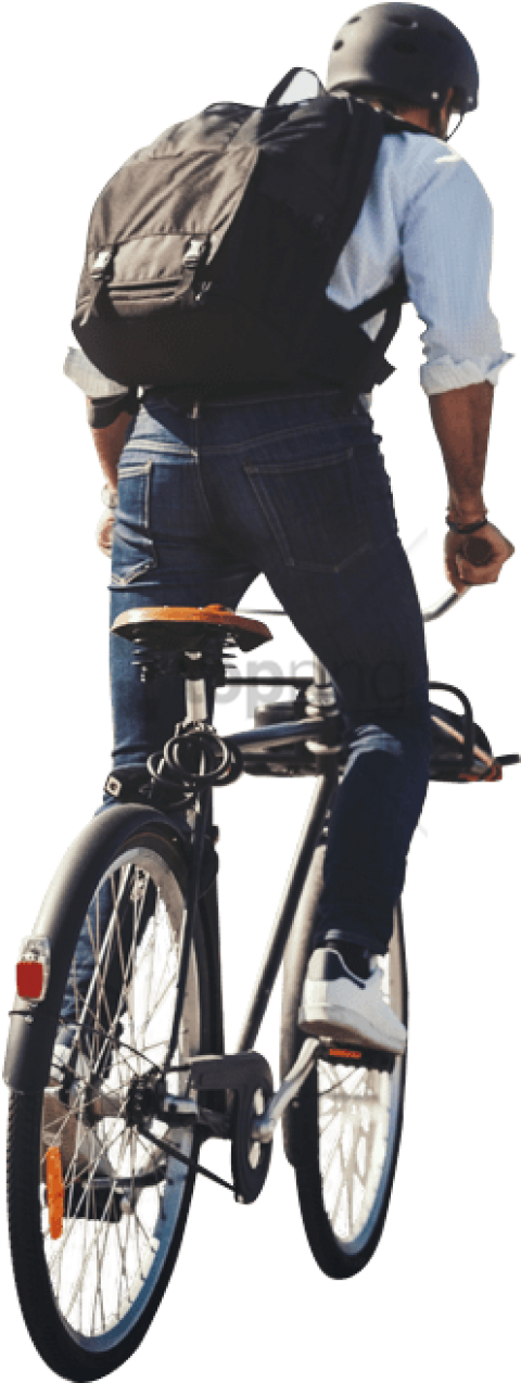 Free Png Riding City Bike Png Image With Transparent - People Riding Bike Png Clipart (480x1274), Png Download