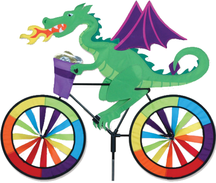 Clipart Bicycle Toy Bike - Dragon Riding A Bike - Png Download (729x617), Png Download