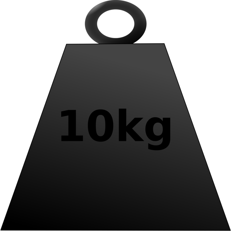 Weight Training Computer Icons Measuring Scales Mass - 10 Kg Weight Clipart - Png Download (750x750), Png Download