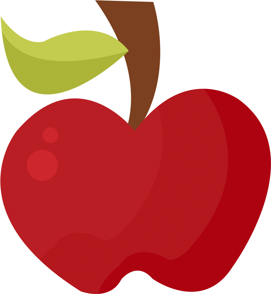 Snow White Apple Seven Dwarfs - Heart Clipart (1095x1186), Png Download