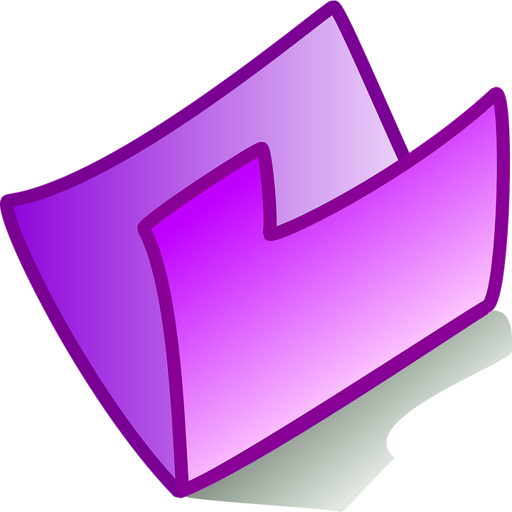 Folder Icon Purple Empty Open Symbol Sign File - Purple Folder Clipart - Png Download (720x720), Png Download