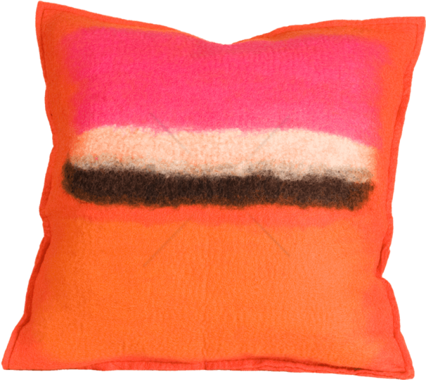 Free Png Abstract Persimmon Color Splash Felted Wool - Throw Pillow Clipart (851x758), Png Download