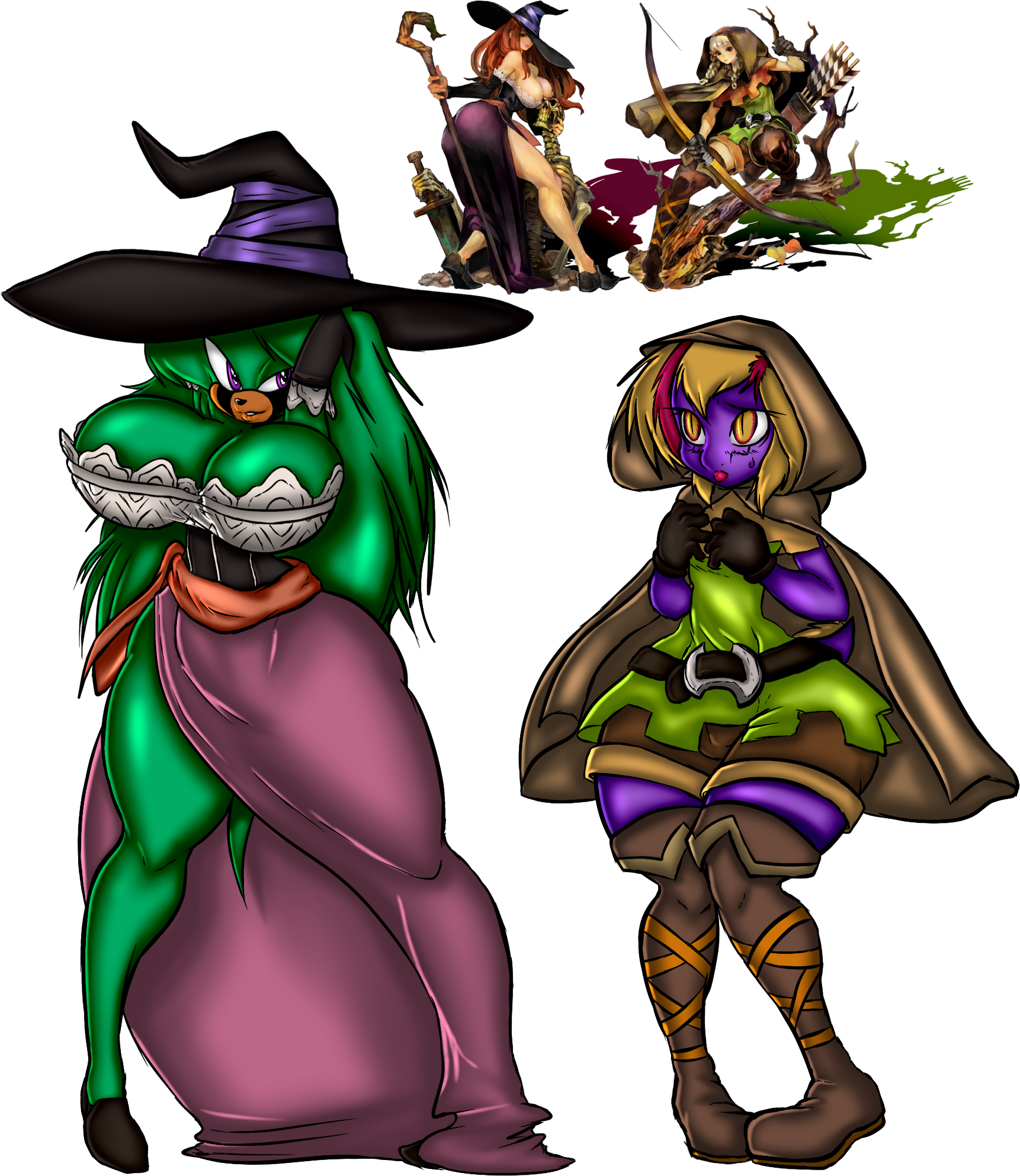 Maji The Enchantress / Maskara The Archer - Dragon's Crown Enchantress Clipart (2000x2000), Png Download