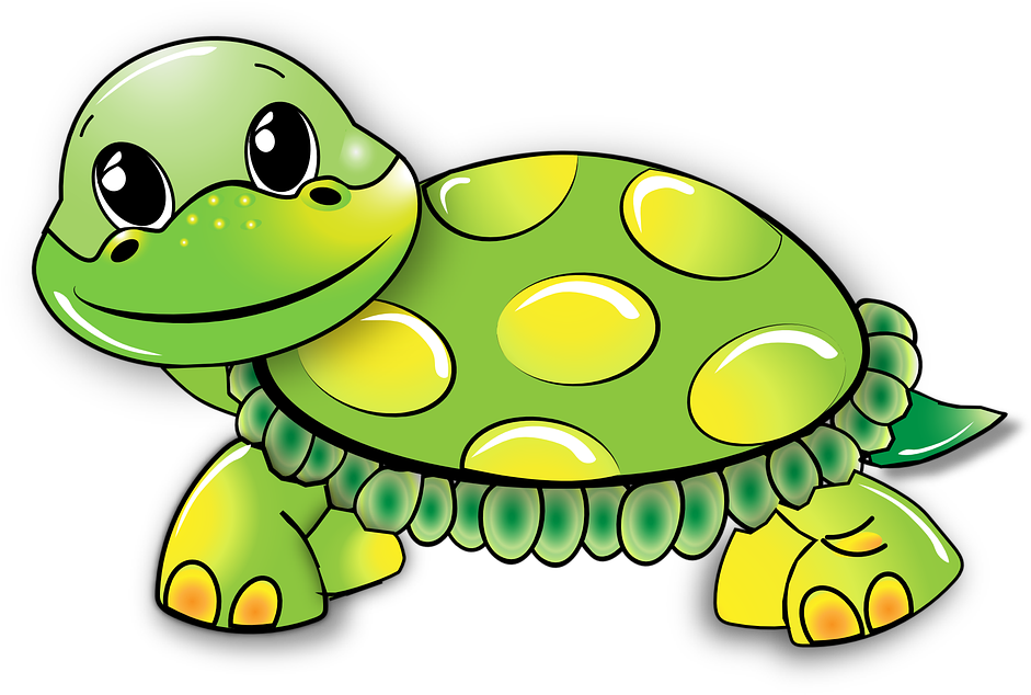 Sea Turtle Clipart Kura Kura - Cartoon Turtle - Png Download (960x649), Png Download