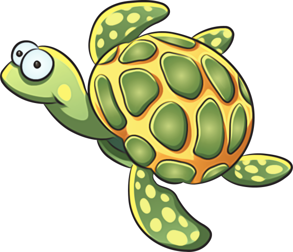 Green Clipart Sea Turtle - Turtle Draw Png Transparent Png (600x516), Png Download