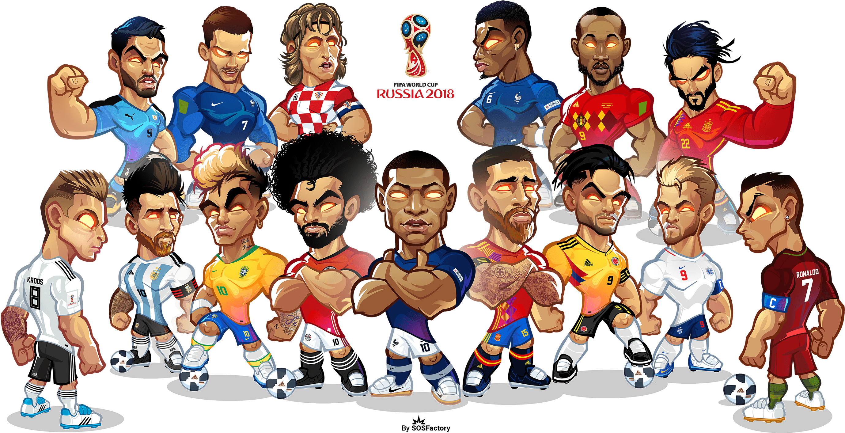 An Error Occurred - World Cup Russia 2018 Mascotization Clipart (3000x1500), Png Download