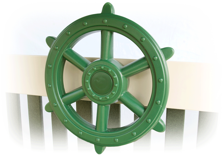 Green Ship's Wheel - Ship's Wheel Clipart (1000x667), Png Download