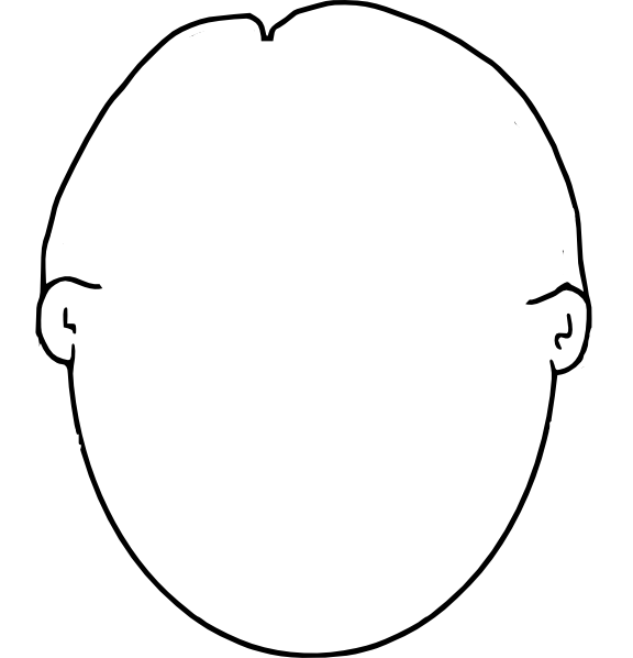 Blank Face Template - Blank Face Outline Png Clipart (576x598), Png Download