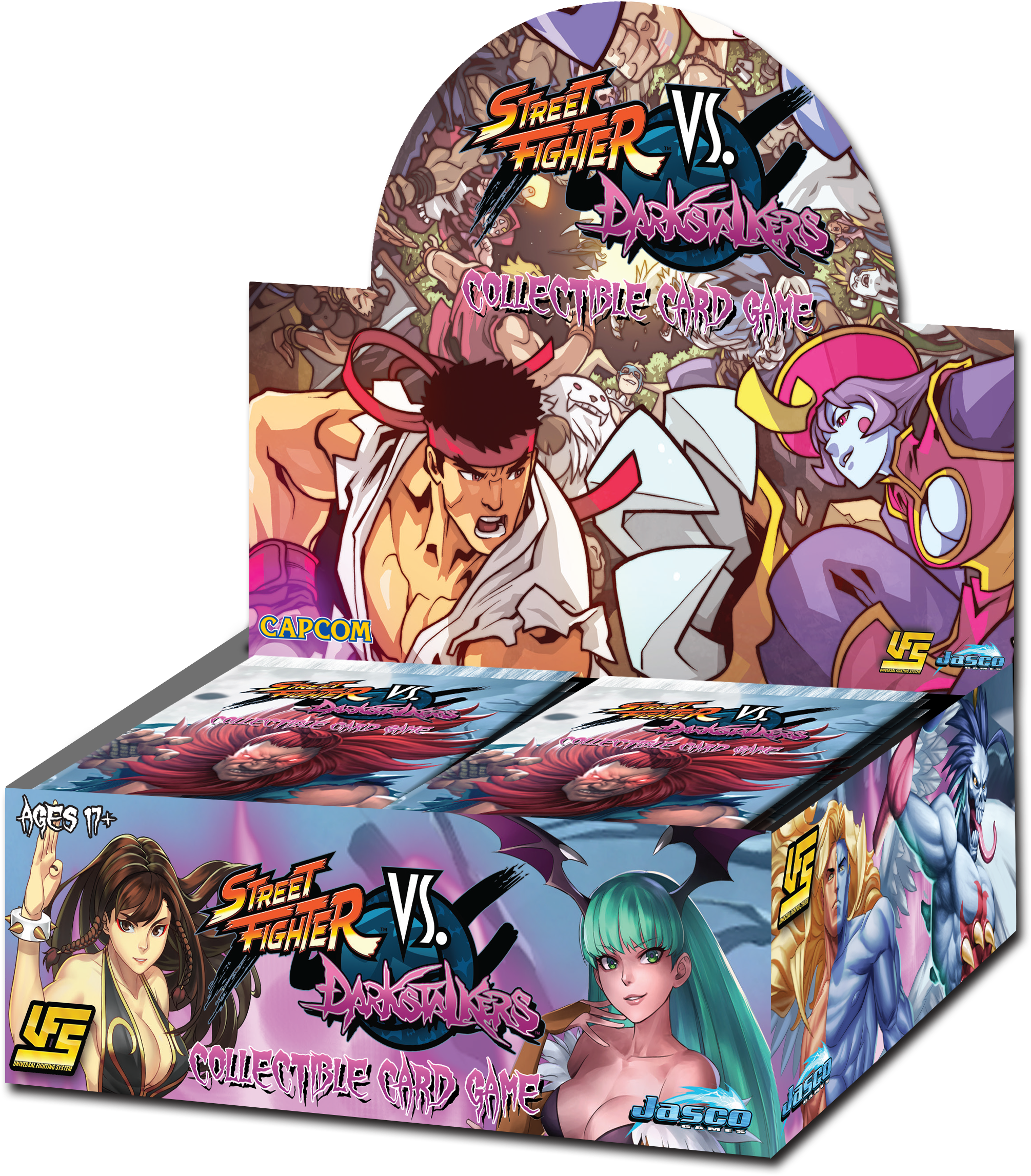 Street Fighter Vs Darkstalkers Booster Display - Street Fighter Vs Darkstalkers Clipart (2152x2524), Png Download