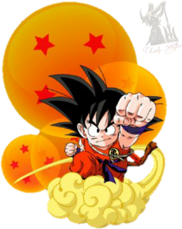 #goku #dragonball #db #anime #manga #nubevoladora #flyingnimbus - Goku Y Su Nube Voladora Clipart (800x933), Png Download