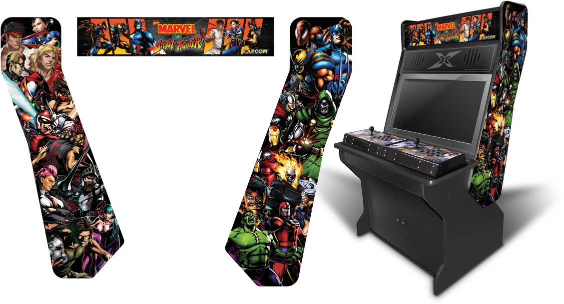 Marvel Vs Street Fighter Inspired Graphics Theme For - Halo 2 Arcade Machine Clipart (1200x621), Png Download