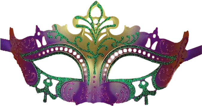 Mardis Gras Crown Png - Mardi Gras Mask No Background Clipart (700x701), Png Download