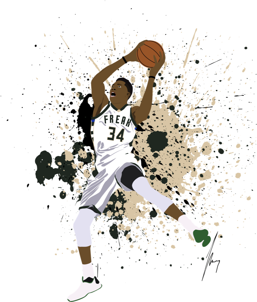 Giannis Antetokounmpo No Background Clipart (1000x1000), Png Download
