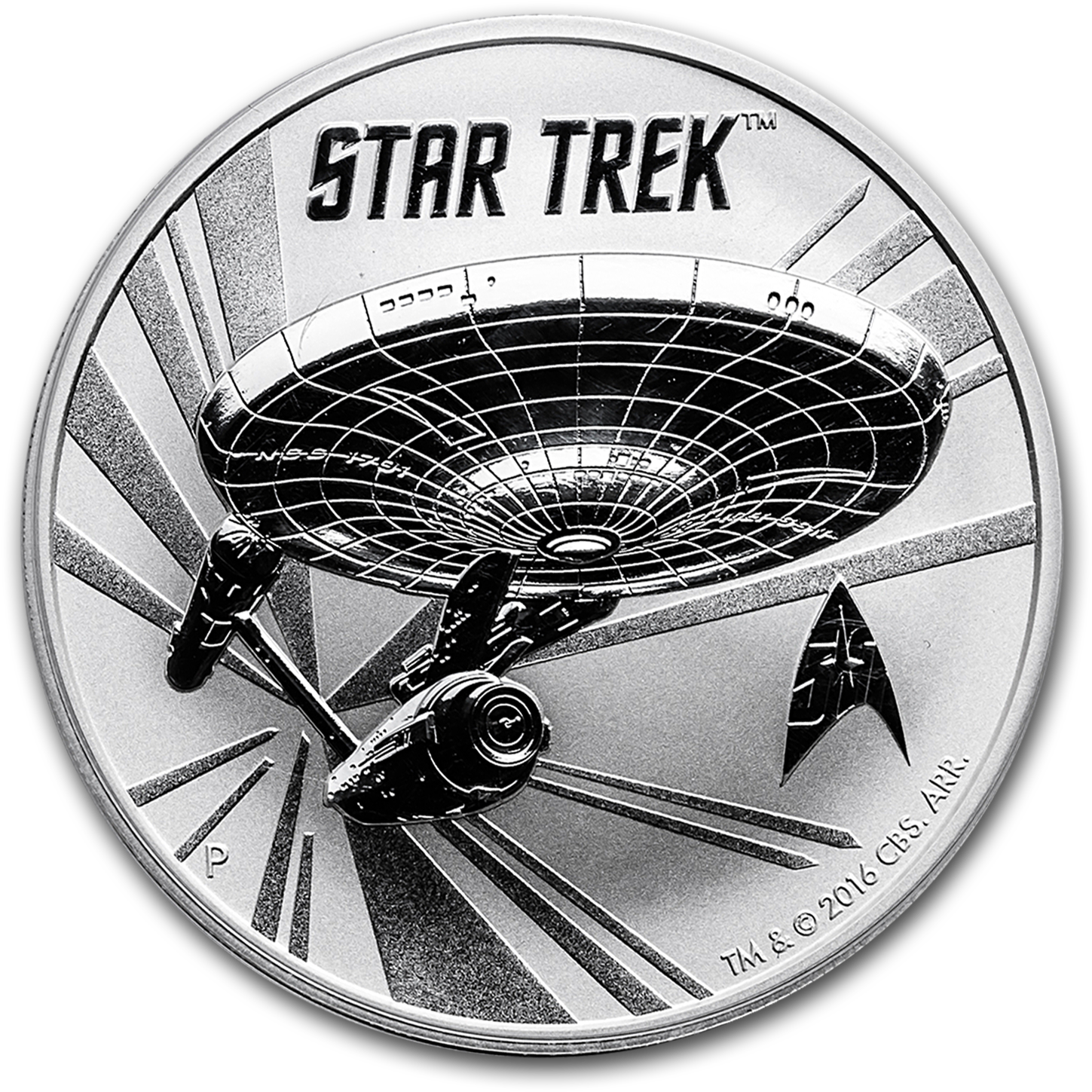 2016 Tuvalu 1 Oz Silver Star Trek - Star Trek Clipart (1500x1500), Png Download