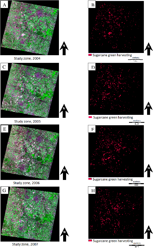 False Color Images , Captured In 2004 (a), 2005 ( - Pattern Clipart (626x1002), Png Download
