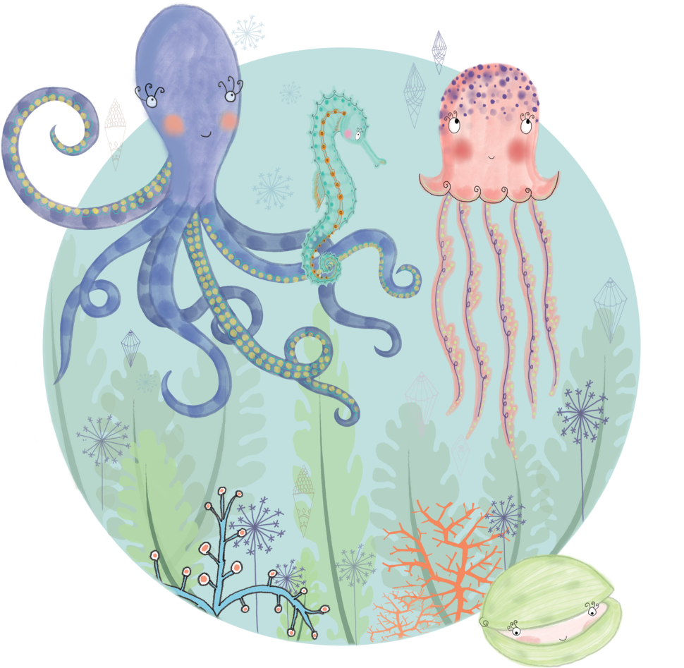 Sea Creatures , Png Download - Octopus Clipart (970x947), Png Download