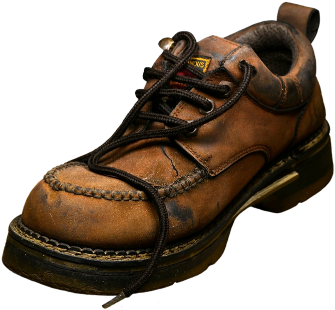 Shoe Men's Shoe Leather Brown Sole Isolated - Safety Boots Clipart (901x720), Png Download