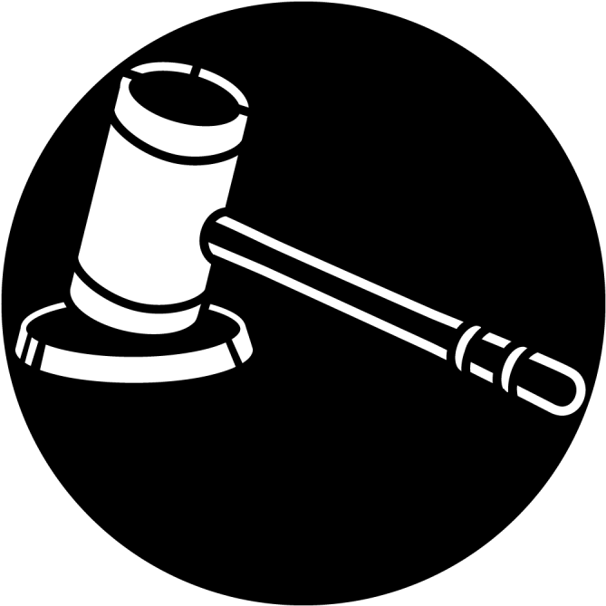 More Views - Gavel - Emblem Clipart (800x800), Png Download