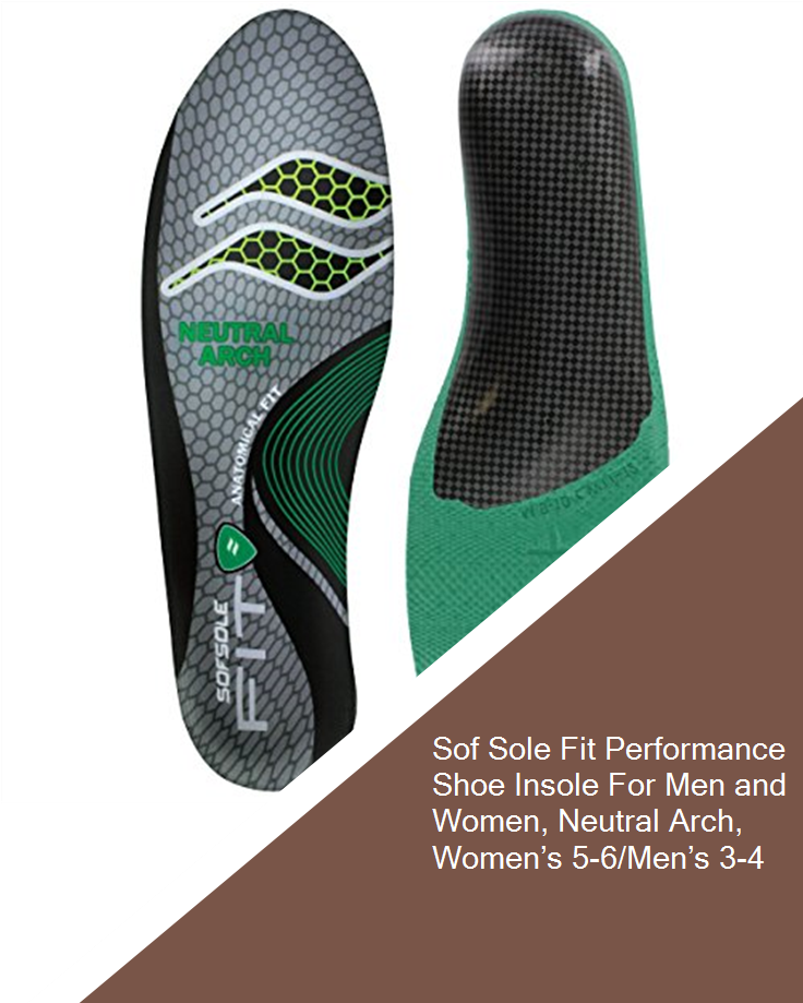 Sof Sole Fit Performance Shoe Insole For Men And Women, - Flip-flops Clipart (735x1100), Png Download