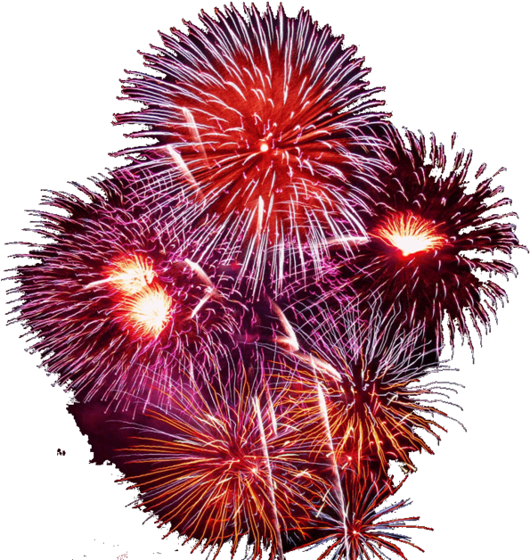 Gifs Animés Feux D'artifices - New Bedford New Years Fireworks Display Clipart (600x636), Png Download