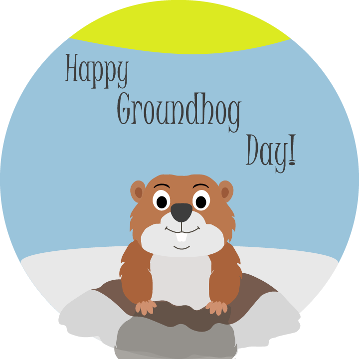 Paula Mccain - Happy Groundhog Day Clipart - Png Download (720x720), Png Download