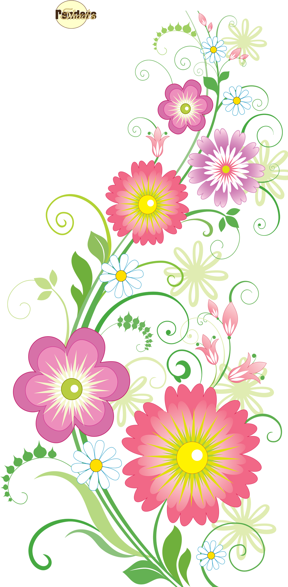 Render Nature Renders Bouquet Pinterest Autresinconnu - Beautiful Flower Designs Clipart (1001x2037), Png Download