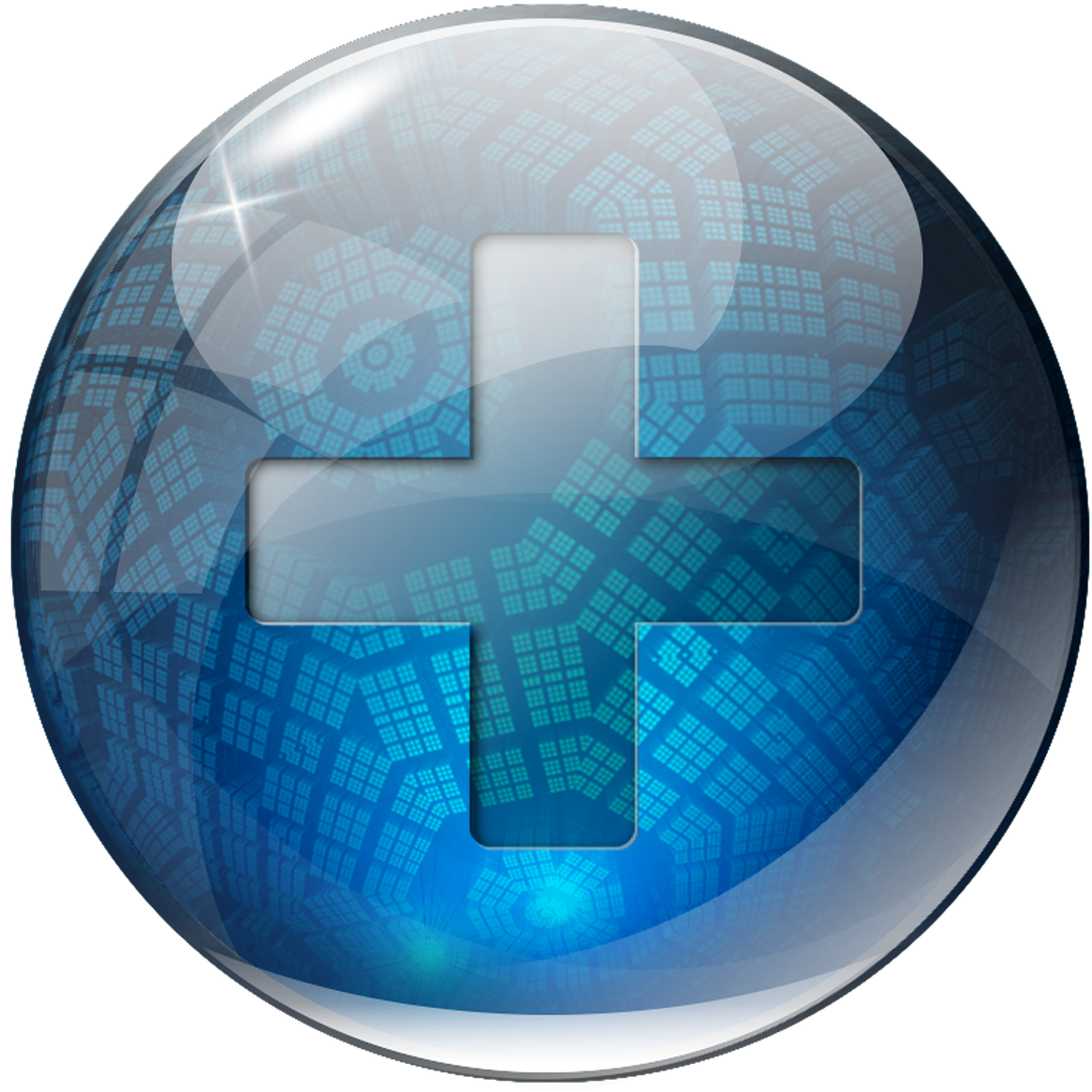 Icon 3d Blue Plus Glass Flash Png Image - 3d Blue Icon Clipart (1280x1280), Png Download